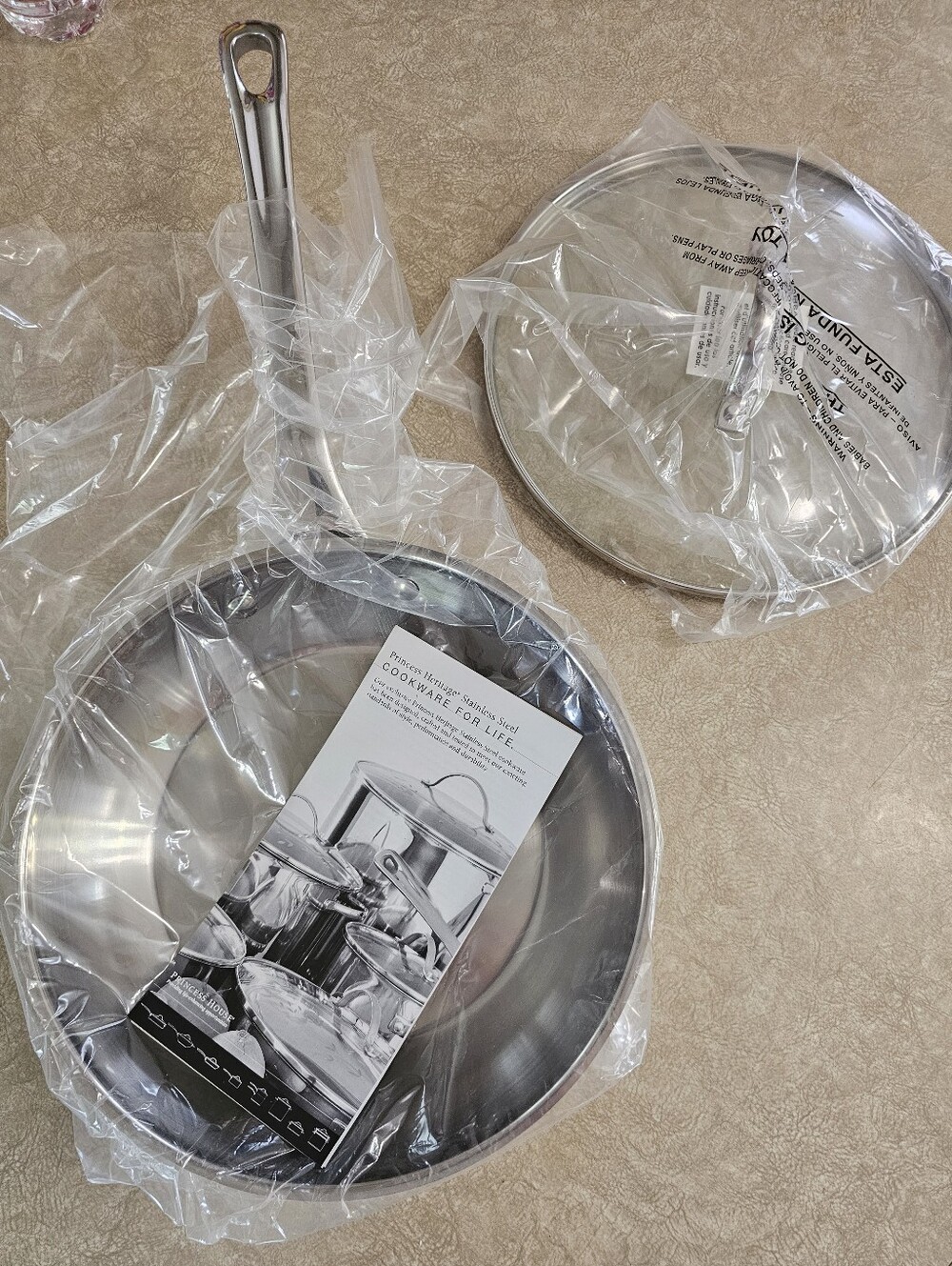 Princess House 10" Stainless Steel 2 Piece Saute Pan